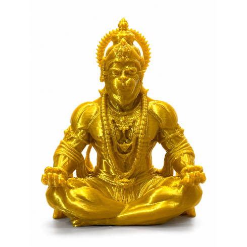 Hanuman Ji Golden Mini Idol for Car Dashboard, 6x4.5 cm | Double Side Tape, Bajrangbali Murti, Home & Office Use, Dashboard Accessory, Spiritual Statue