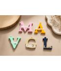 Custom 3D Printed Initial Letter Keychain - Pack of 3